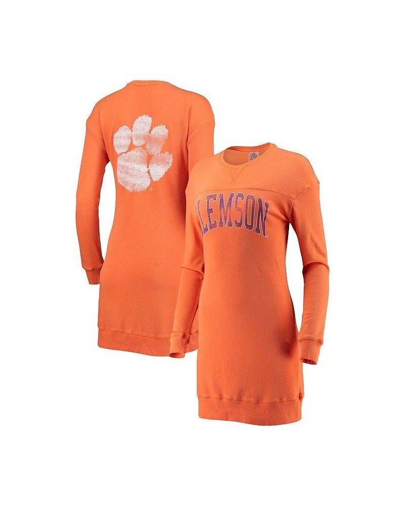 Women's Orange Clemson Tigers 2-Hit Sweatshirt Dress Orange $35.74 Dresses