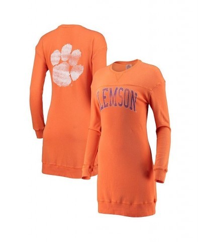 Women's Orange Clemson Tigers 2-Hit Sweatshirt Dress Orange $35.74 Dresses