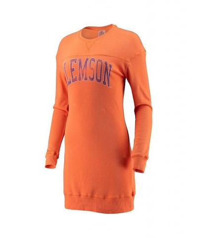 Women's Orange Clemson Tigers 2-Hit Sweatshirt Dress Orange $35.74 Dresses