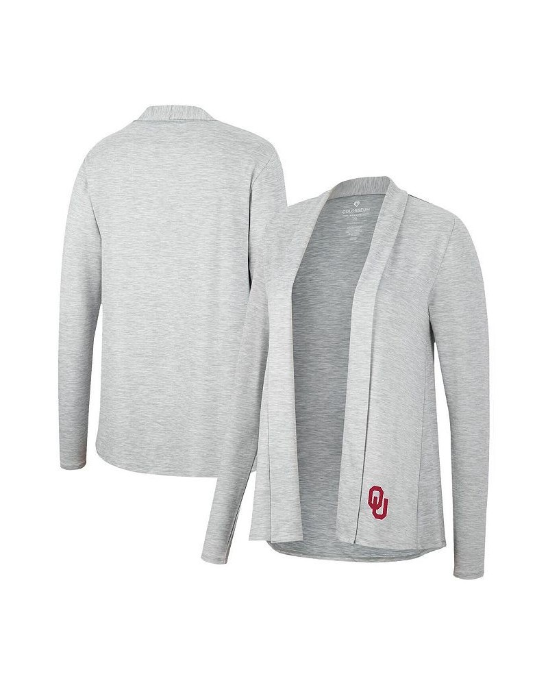 Women's Heathered Gray Oklahoma Sooners Charlton Open Cardigan Heathered Gray $22.00 Sweaters