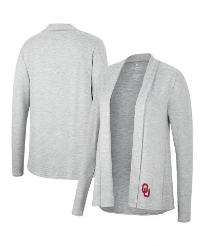 Women's Heathered Gray Oklahoma Sooners Charlton Open Cardigan Heathered Gray $22.00 Sweaters