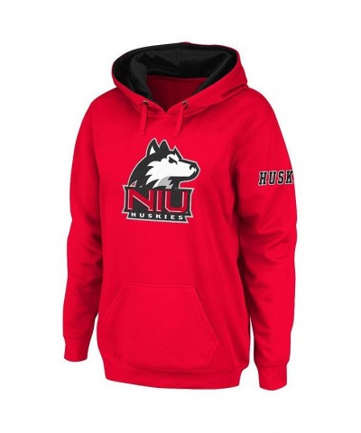 Women's Red Northern Illinois Huskies Big Logo Pullover Hoodie Red $25.20 Sweatshirts