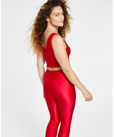 High Shine 7/8 Leggings Red $22.66 Pants