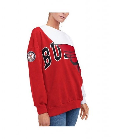 Women's Red White Chicago Bulls Ariel Pullover Sweatshirt Red, White $35.70 Sweatshirts