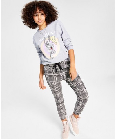 Juniors' Looney Tunes That's All Folks Graphic Sweatshirt Heather Grey $12.17 Tops