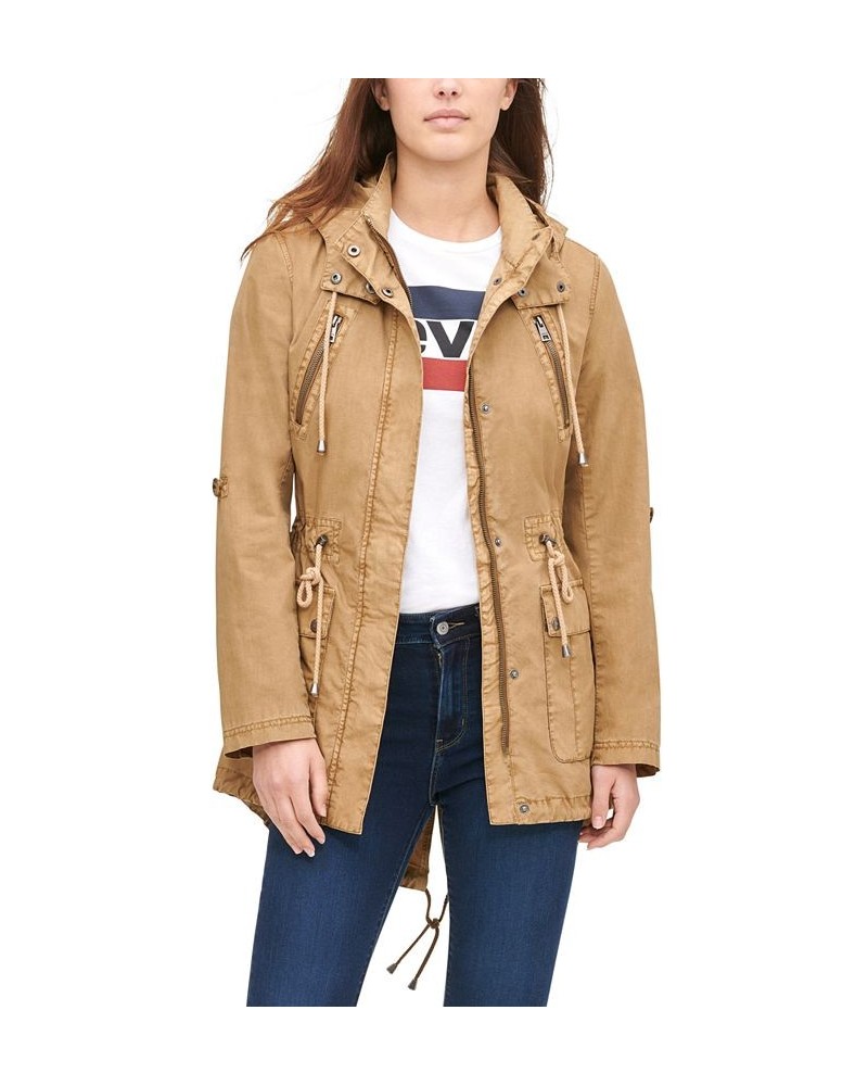 Women's Hooded Utility Jacket Gold $44.28 Jackets