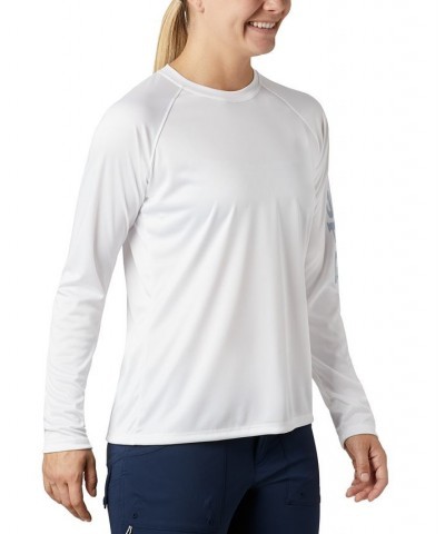 Women's PFG Tidal Tee II Omni-Shade™ T-Shirt White, Cirrus Grey Logo $29.00 Tops