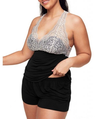 Chesney Women's Plus-Size Pajama Camisole and Short Set Black $28.78 Sleepwear