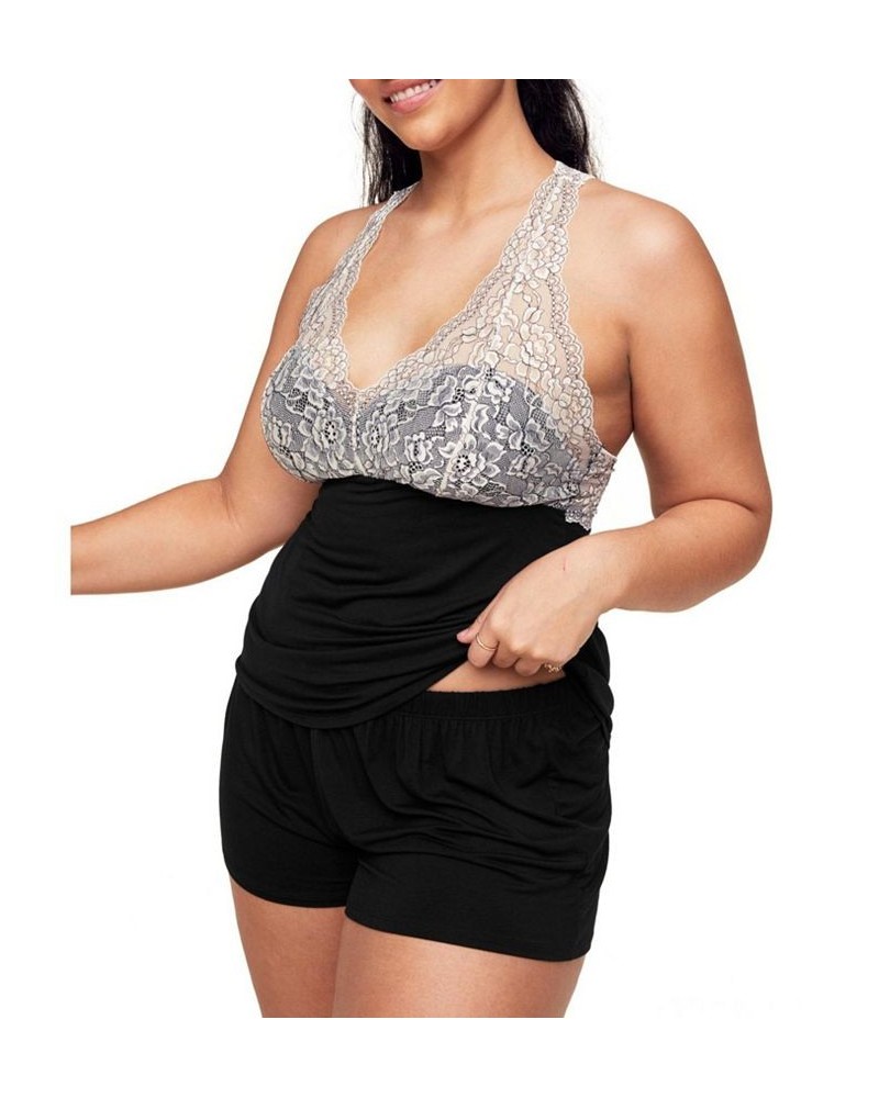 Chesney Women's Plus-Size Pajama Camisole and Short Set Black $28.78 Sleepwear