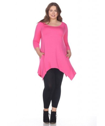 Plus Size Makayla Tunic Top Fuchsia $29.76 Tops