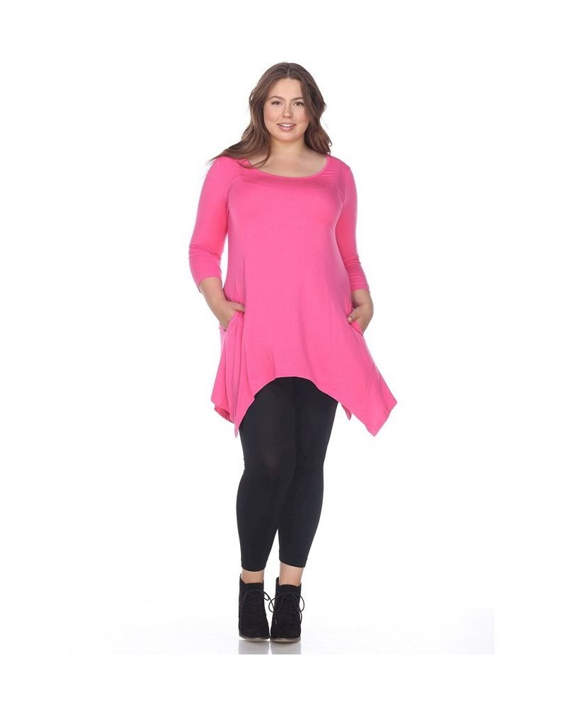 Plus Size Makayla Tunic Top Fuchsia $29.76 Tops