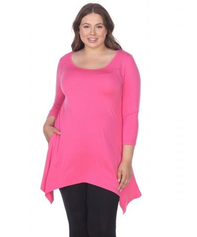 Plus Size Makayla Tunic Top Fuchsia $29.76 Tops