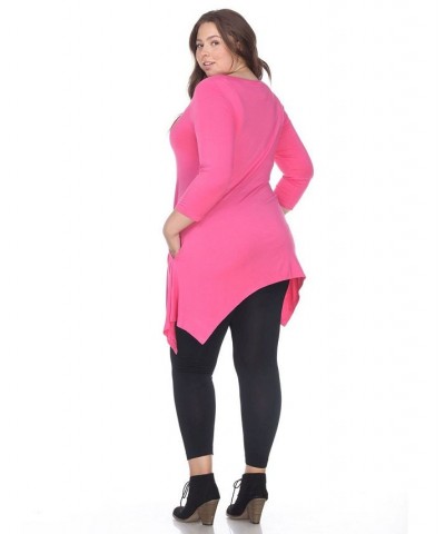 Plus Size Makayla Tunic Top Fuchsia $29.76 Tops