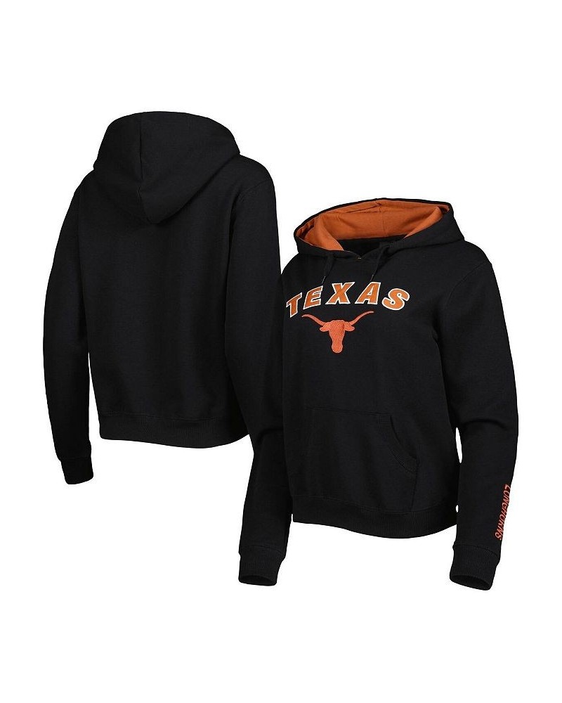 Women's Black Texas Longhorns Arch & Logo Pullover Hoodie Black $26.40 Sweatshirts