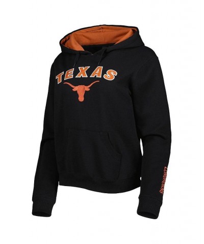 Women's Black Texas Longhorns Arch & Logo Pullover Hoodie Black $26.40 Sweatshirts