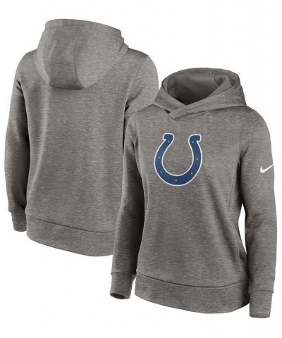 Women's Heathered Charcoal Indianapolis Colts Performance Pullover Hoodie Black $45.00 Sweatshirts