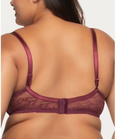 Women's Full Figure Lace Underwire Bra J5537 Red $10.59 Bras