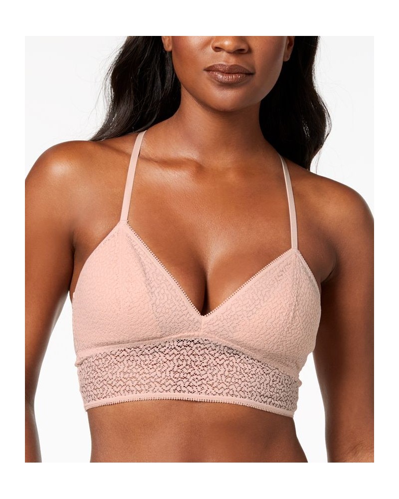 Modern Lace Longline Bralette DK4021 Pink $18.24 Bras