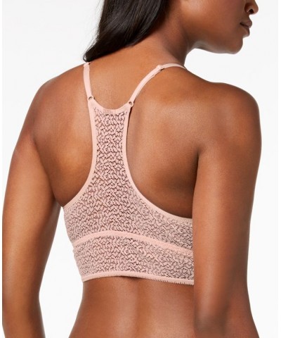 Modern Lace Longline Bralette DK4021 Pink $18.24 Bras