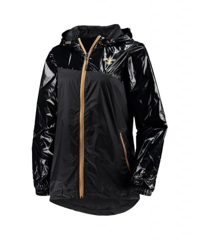 Women's Black New Orleans Saints Double-Coverage Full-Zip Hoodie Jacket Black $45.89 Jackets