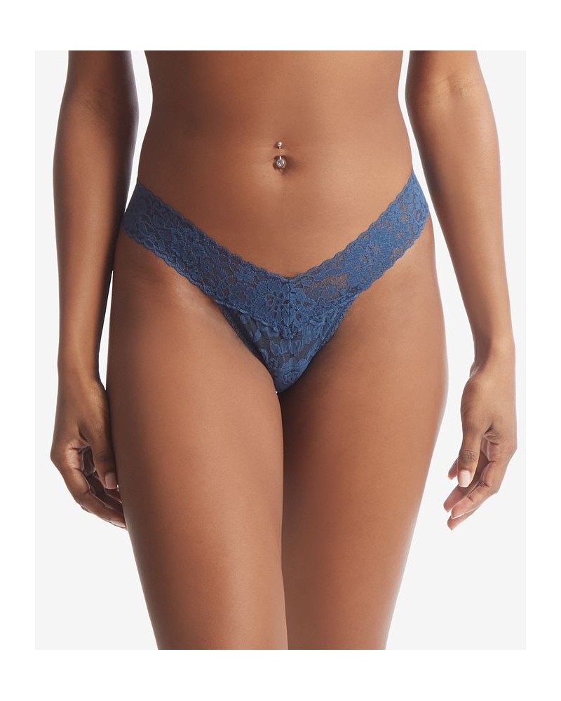 Women's Daily Lace Low Rise Thong 771001 Night Shade $19.38 Panty