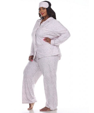 Plus Size 3-Piece Pajama Set Pink $26.00 Sleepwear