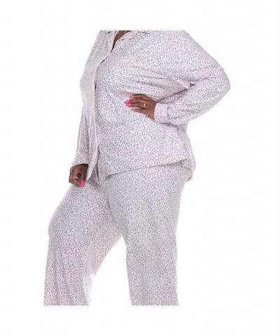 Plus Size 3-Piece Pajama Set Pink $26.00 Sleepwear