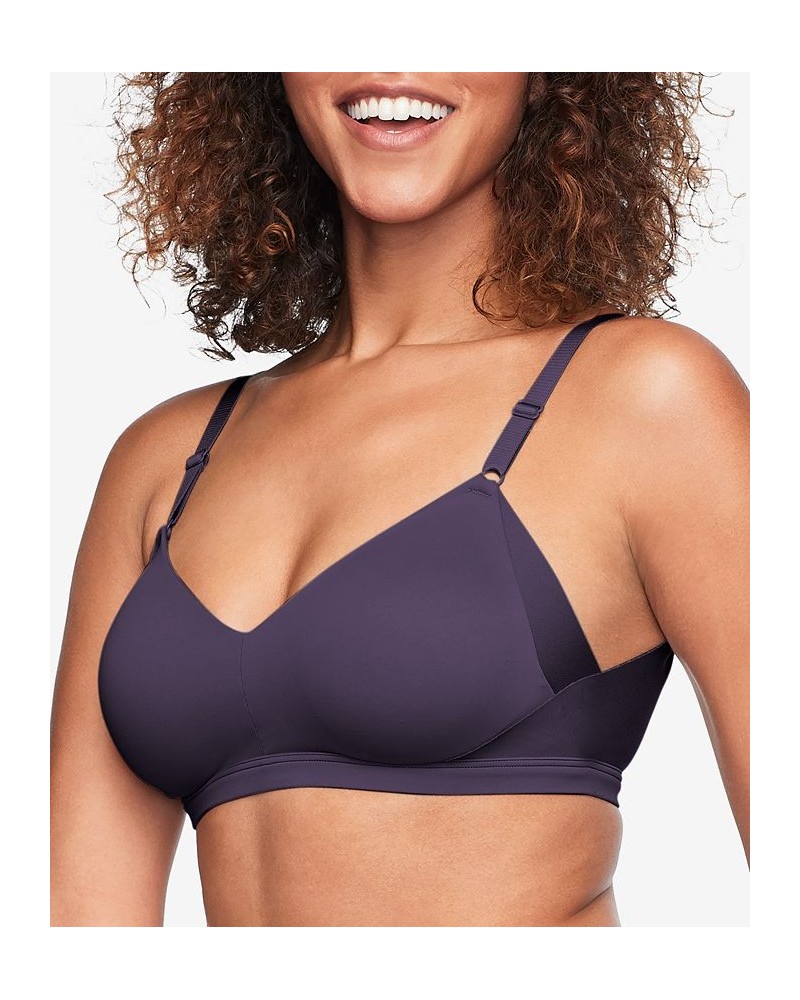 Warners No Side Effects Underarm and Back-Smoothing Comfort Wireless Lift T-Shirt Bra RN2231A Purple $11.76 Bras