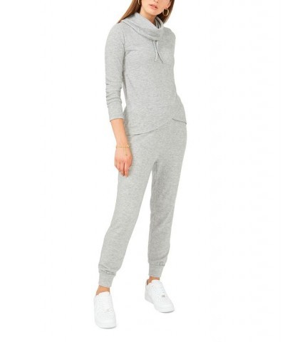 Self Drawstring Cozy Jogger Silver Heather $43.61 Pants