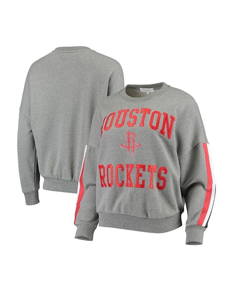 Women's Gray Houston Rockets Slouchy Rookie Pullover Sweatshirt Gray $37.25 Sweatshirts