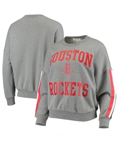 Women's Gray Houston Rockets Slouchy Rookie Pullover Sweatshirt Gray $37.25 Sweatshirts