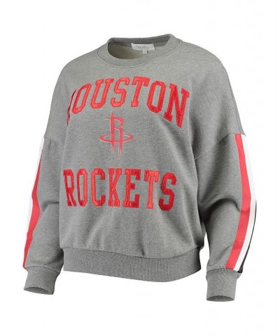 Women's Gray Houston Rockets Slouchy Rookie Pullover Sweatshirt Gray $37.25 Sweatshirts