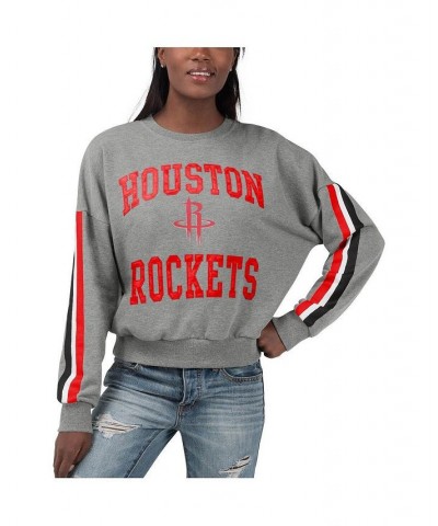 Women's Gray Houston Rockets Slouchy Rookie Pullover Sweatshirt Gray $37.25 Sweatshirts