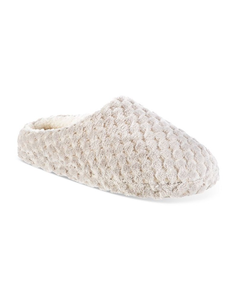 Women's Popcorn Hoodback Faux Fur Slippers Gray $9.24 Shoes