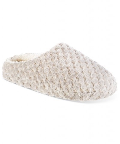 Women's Popcorn Hoodback Faux Fur Slippers Gray $9.24 Shoes