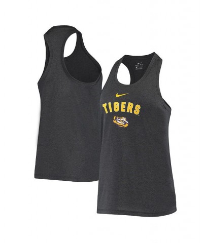 Women's Anthracite LSU Tigers Arch and Logo Classic Performance Tank Top Anthracite $22.67 Tops