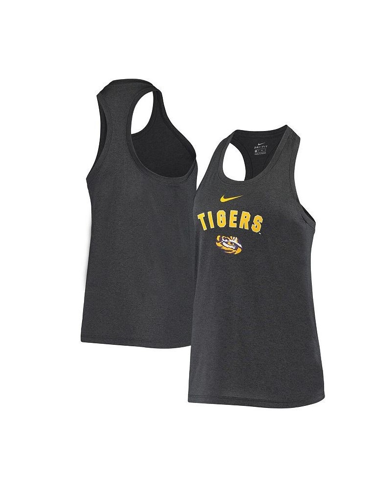 Women's Anthracite LSU Tigers Arch and Logo Classic Performance Tank Top Anthracite $22.67 Tops