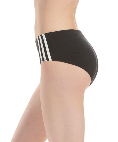 Women's 3-Stripes Hipster Underwear 4A7H64 Black $11.22 Underwears