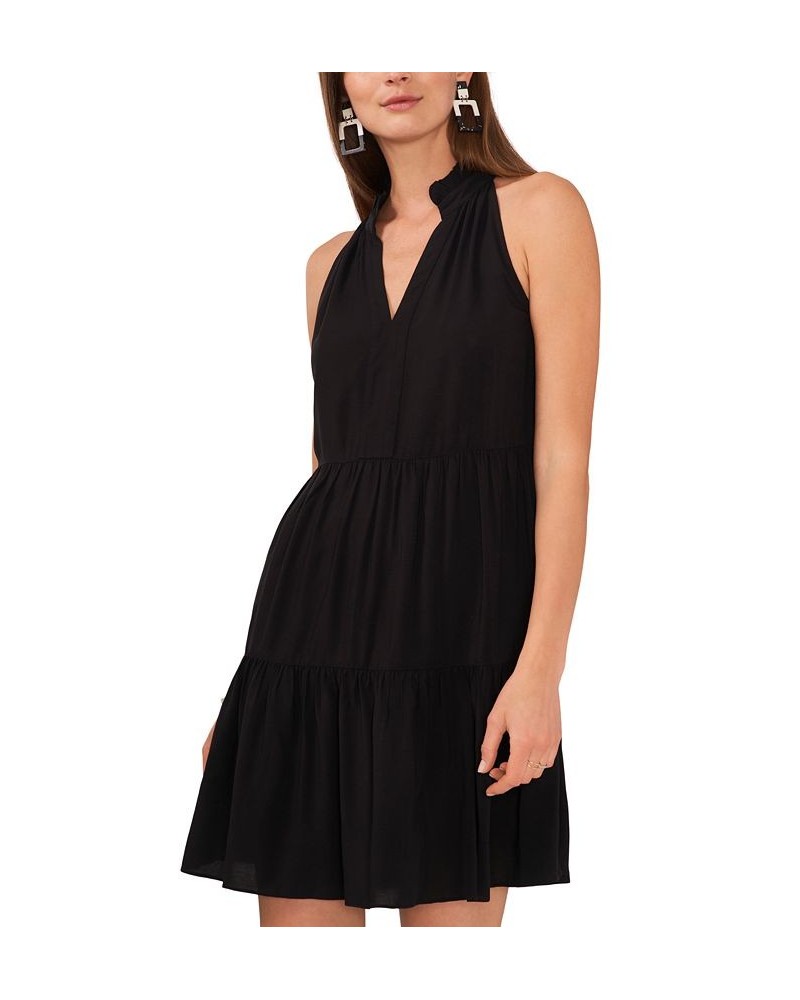 Women's Sleeveless Cover-Up Dress Black $35.19 Swimsuits