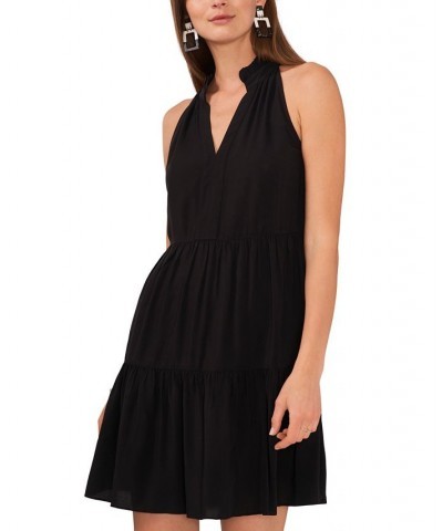 Women's Sleeveless Cover-Up Dress Black $35.19 Swimsuits