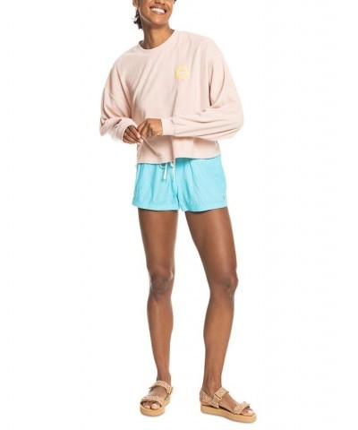 Juniors' New Impossible Love Beach Short Bachelor Button $19.38 Shorts