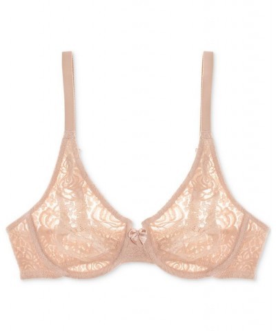 Halo Lace Molded Underwire Bra 851205 Up To G Cup Sand (Nude 5) $32.64 Bras