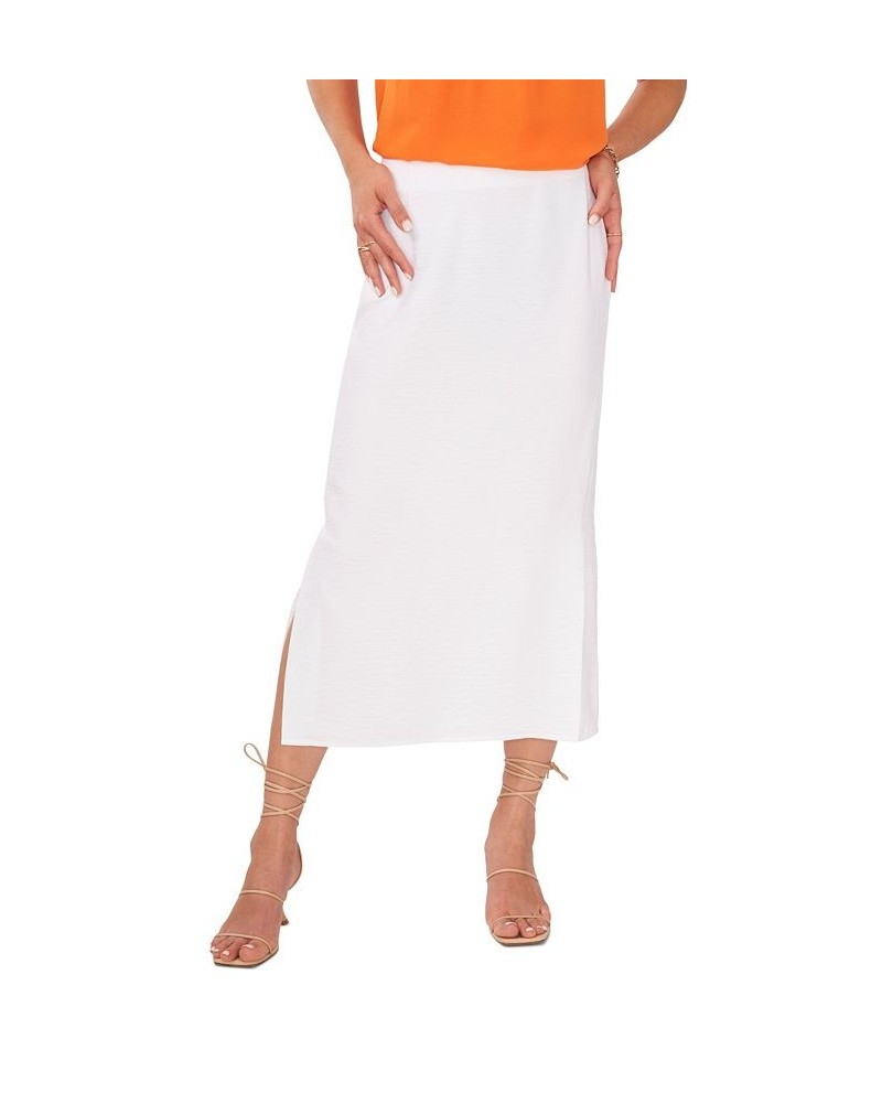 Women's Double Slit Midi Skirt Ultra White $34.76 Skirts