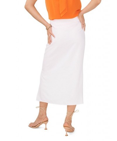 Women's Double Slit Midi Skirt Ultra White $34.76 Skirts