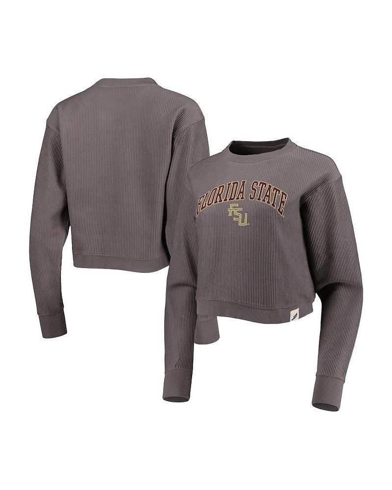 Women's Gray Florida State Seminoles Classic Campus Corded Timber Sweatshirt Gray $36.80 Sweatshirts