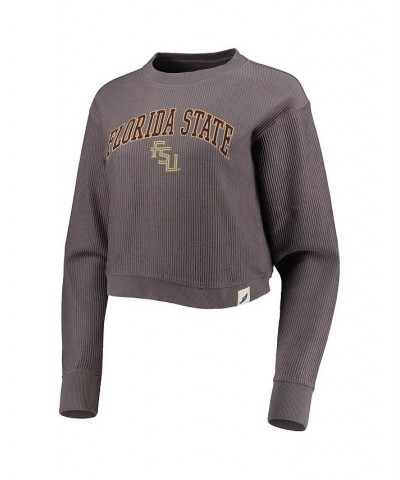 Women's Gray Florida State Seminoles Classic Campus Corded Timber Sweatshirt Gray $36.80 Sweatshirts