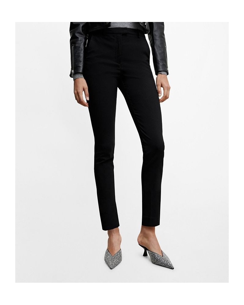 Women's Crop Slim-Fit Pants Black $26.49 Pants