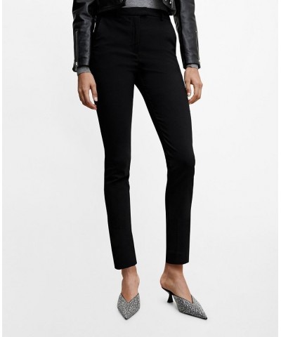 Women's Crop Slim-Fit Pants Black $26.49 Pants