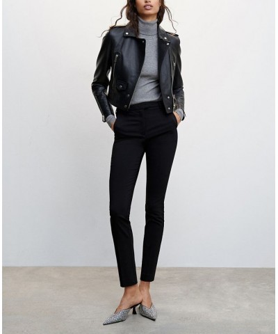 Women's Crop Slim-Fit Pants Black $26.49 Pants