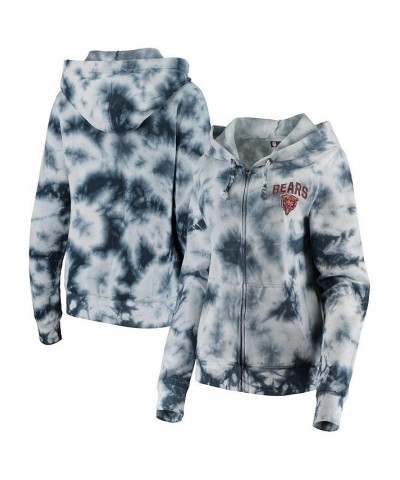 Women's Navy Chicago Bears Tie Dye Fleece Full-Zip Hoodie Navy $42.39 Sweatshirts